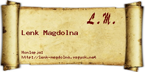 Lenk Magdolna névjegykártya